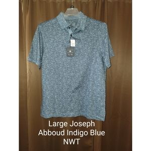 Large Joseph Abboud 'Indigo Blue' Short sleeve NWT